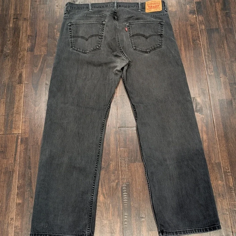Levis 569‎ Jeans Mens 38x34 Fit 40x32 Faded Black Straight Leg Relaxed Fit Denim